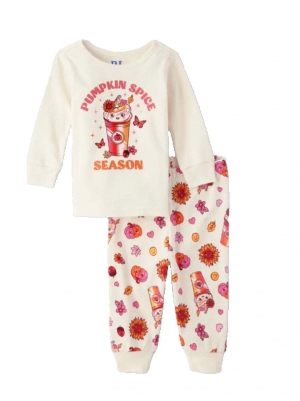 NWT PJ Place The Children’s Place 2T Pumpkin Spice Season Pajama Set